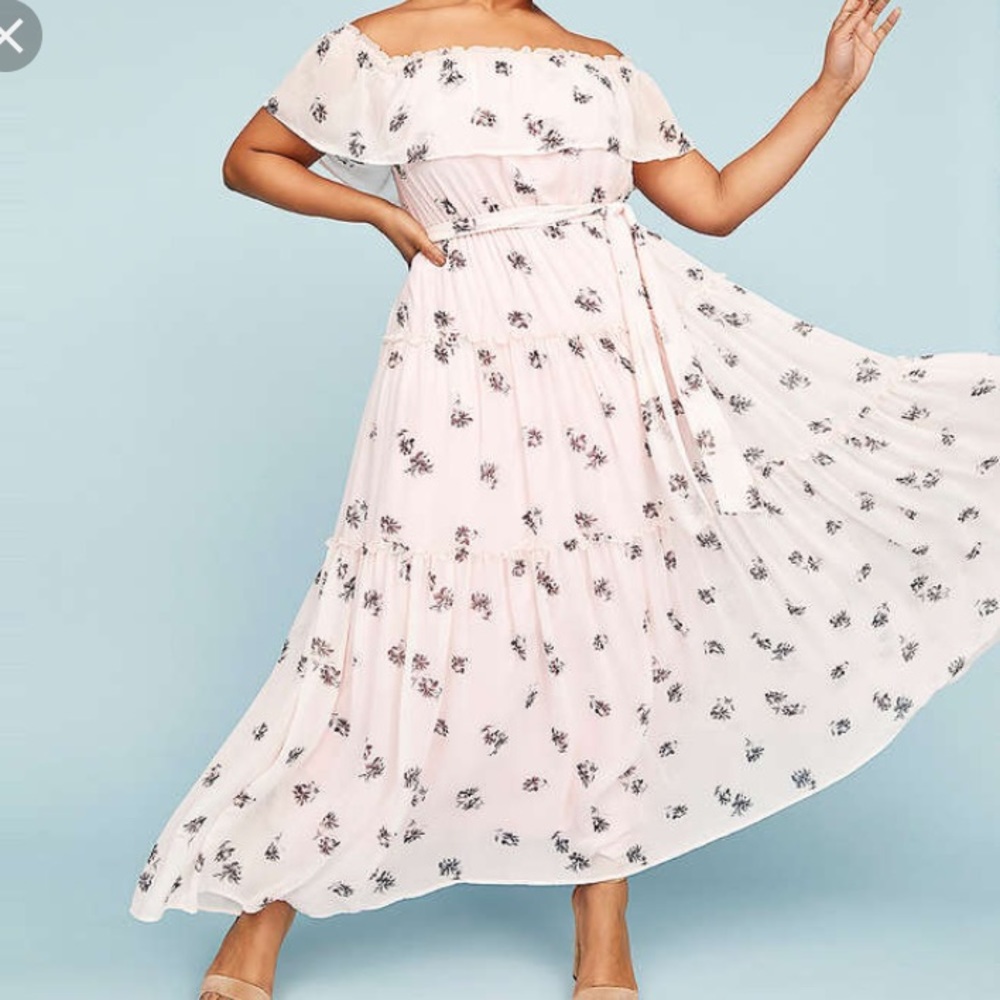 Lane Bryant ruffle floral dress
